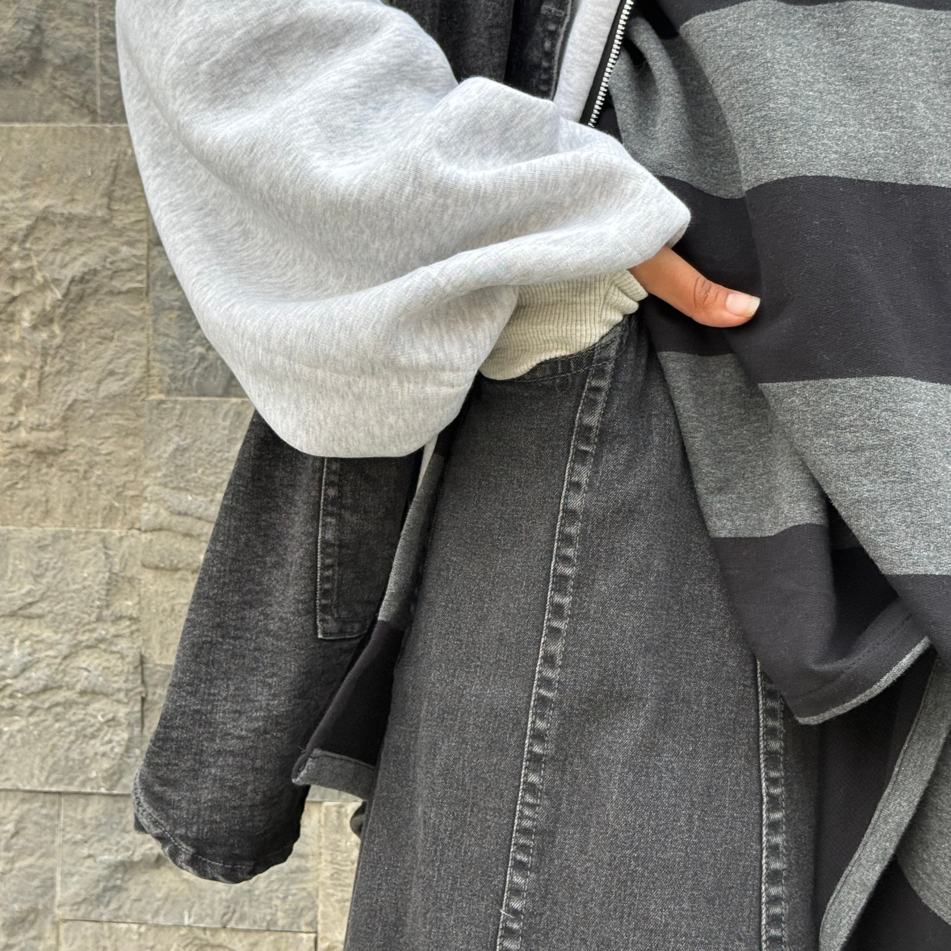 Veste oversize bi-matière "HYBRID JACKET" - OUMMI BASICS
