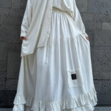 Chemise oversize en lin rayé « LINE SHIRT » - OUMMI BASICS