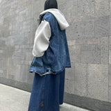 Oversize-Jacke aus zwei Materialien „HYBRID JACKET“ – DAILY DRESS