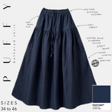 Jupe bouffante froncée "PUFFY GATHERED SKIRT" - OUMMI BASICS