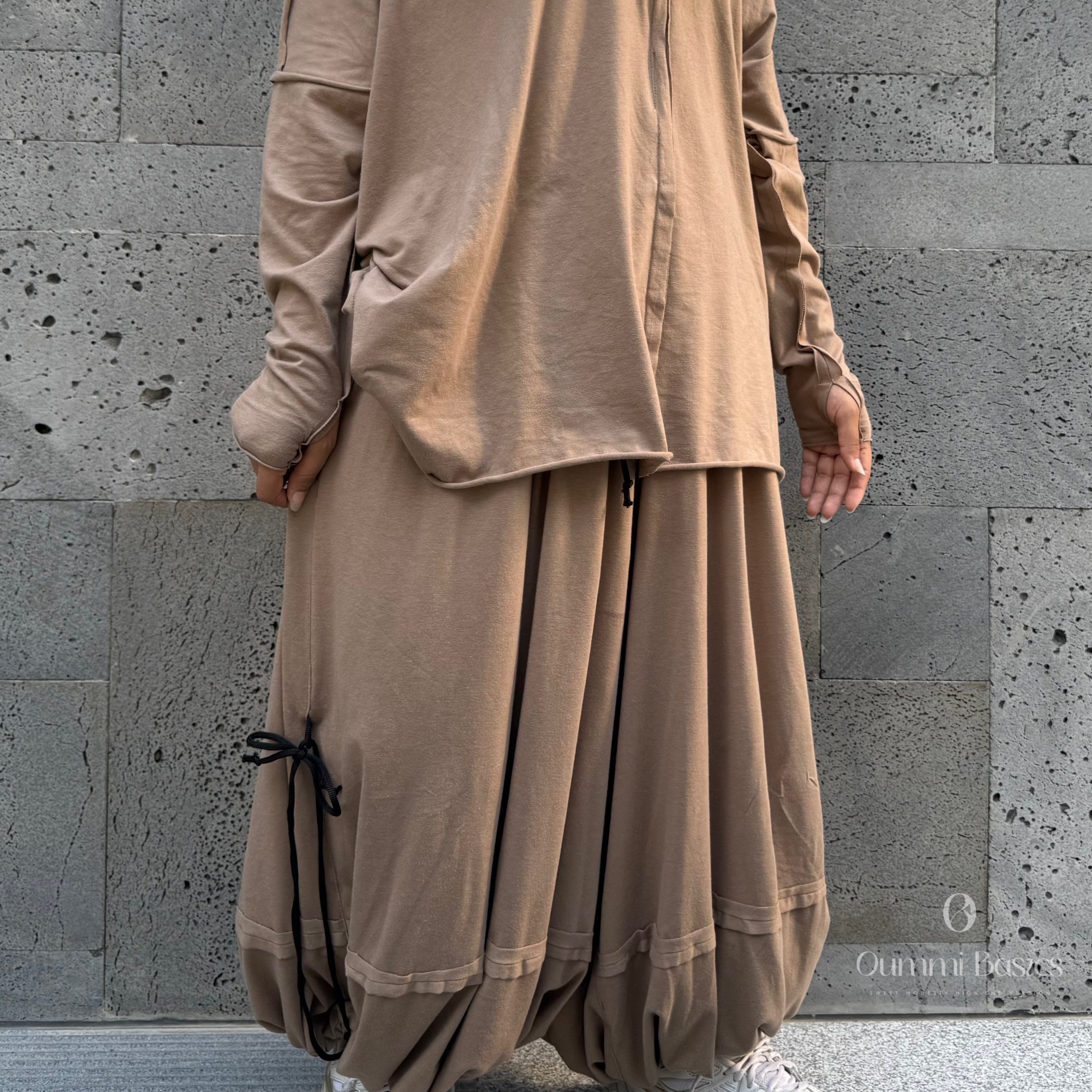Top oversize effet seconde peau option mitaine « LE DAILY SKIN » - OUMMI BASICS