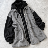 Veste oversize bi-matière "HYBRID JACKET" - OUMMI BASICS