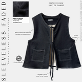 Veste en jean sans manches « FADED SLEEVELESS » - OUMMI BASICS