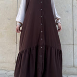 Abaya évasée bi-color « CHARLOTTE DRESS » - OUMMI BASICS