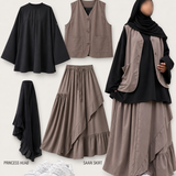 Maxi jupe en gabardine « SAARI SKIRT™ » - OUMMI BASICS