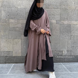 Maxi-chemise à fentes "CATERINA" - OUMMI BASICS