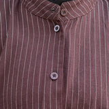 Chemise oversize en lin rayé « LINE SHIRT » - OUMMI BASICS