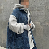 Oversize-Jacke aus zwei Materialien „HYBRID JACKET“ – DAILY DRESS
