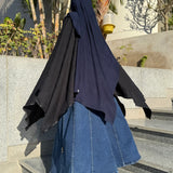 Poncho en lainage drapé oversize « COSY NORDIC WRAP » - OUMMI BASICS