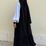 Abaya évasée bi-color « CHARLOTTE DRESS » - OUMMI BASICS