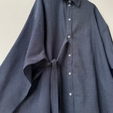 Chemise oversize bleu « OCEAN TIE SHIRT » - OUMMI BASICS