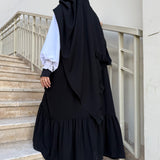 Abaya évasée bi-color « CHARLOTTE DRESS » - OUMMI BASICS
