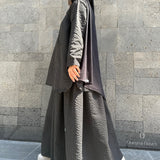 Blouse oversize à nouer « CHECK BLOUSE » - OUMMI BASICS