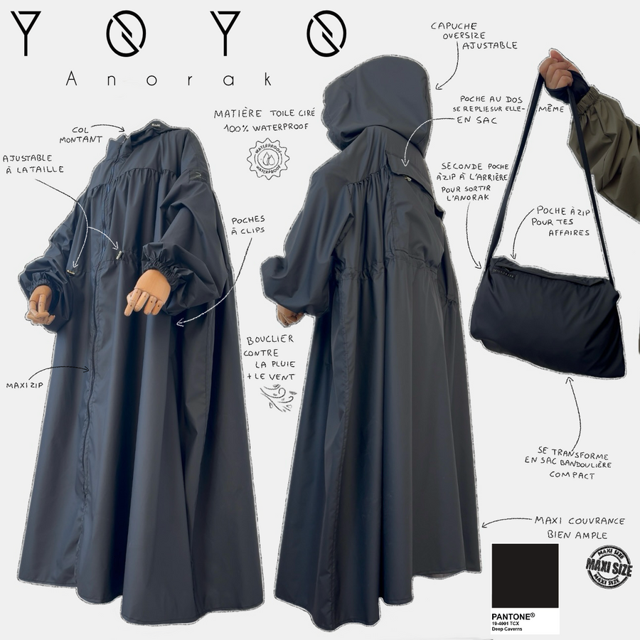 ANORAK COMPACT WATERPROOF NOIR