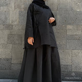 Blouse oversize à nouer « CHECK BLOUSE » - OUMMI BASICS