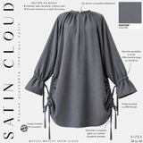Blouse ajustable féminine « SATIN CLOUD BLOUSE » - OUMMI BASICS