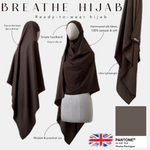 Breathe hijab ready - to - wear hijab mocha meringue