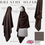 Breathe hijab ready - to - wear hijab mocha meringue