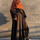Jupe longue en lin modeste "LINEN DRIFT SKIRT" - OUMMI BASICS