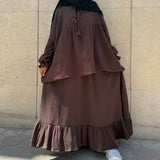 Jupe longue doublée en gaze de coton « COTTON WHISPER SKIRT » - OUMMI BASICS