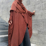 Loose-fitting, crossover tunic "LAYERED TUNIC" - OUMMI BASICS