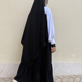 Abaya évasée bi-color « CHARLOTTE DRESS » - OUMMI BASICS
