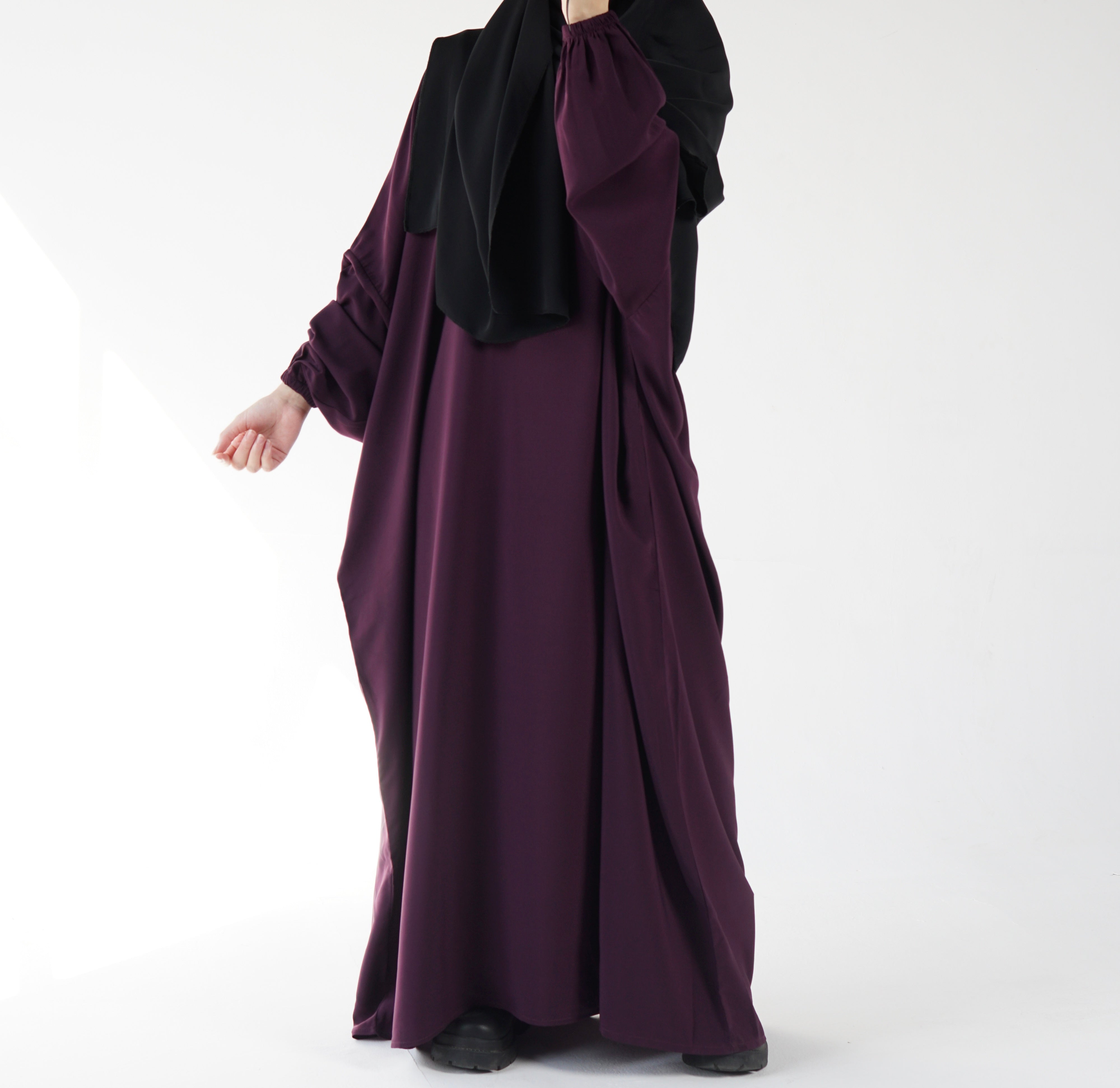 Abaya cloche aubergine