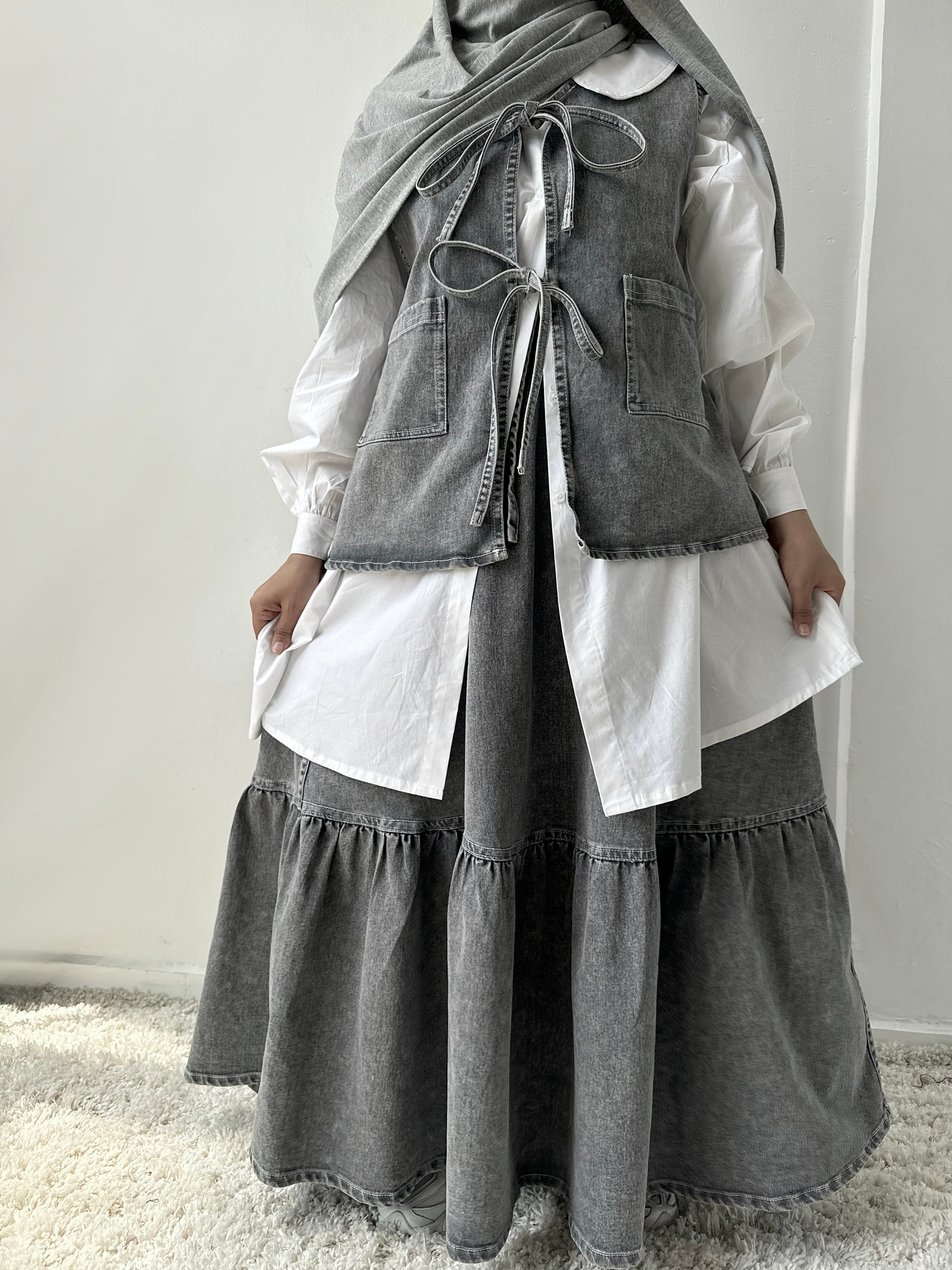 Denim with white shirt 