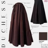 Dushess long flared skirt