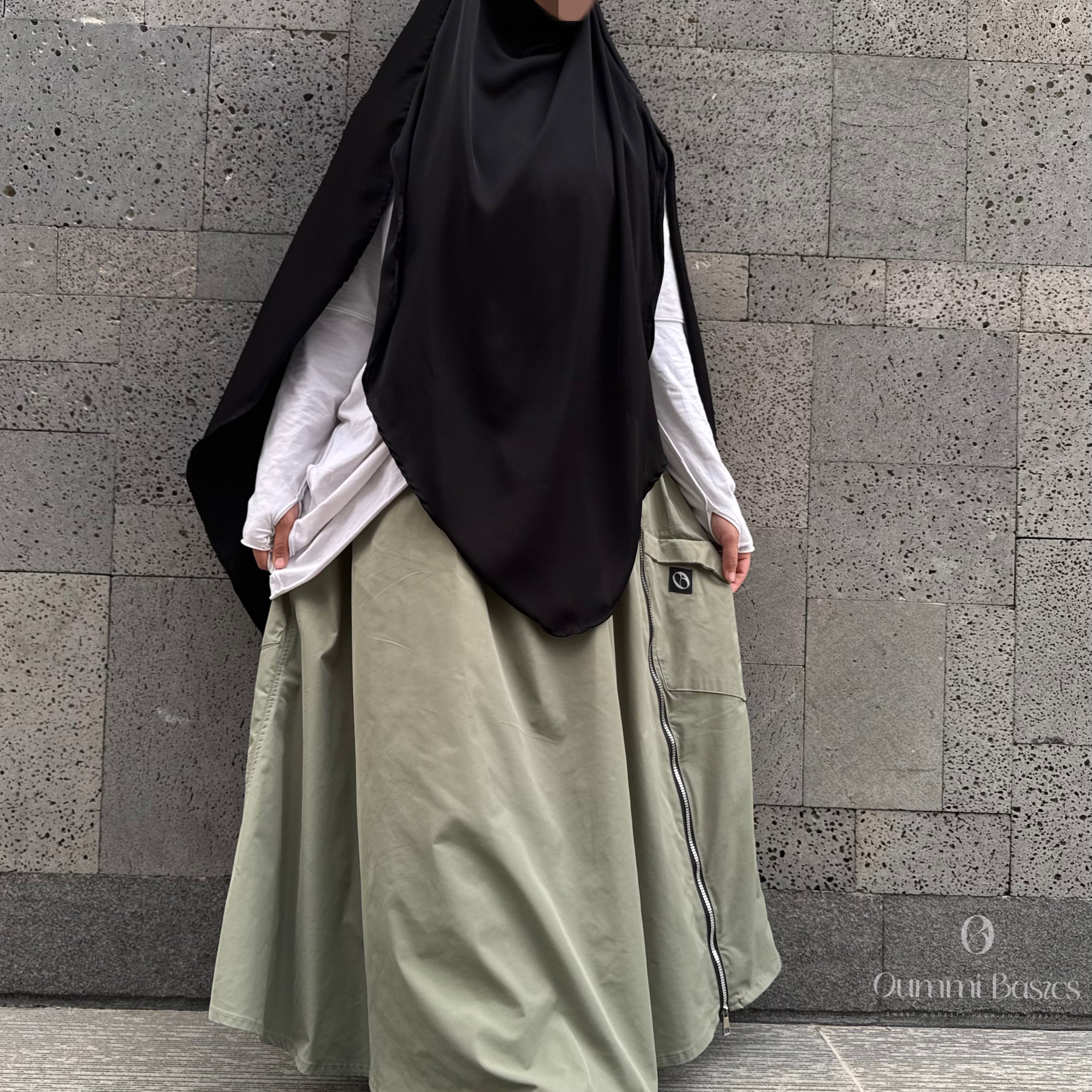 Jupe longue doublée « CITYLINE SKIRT » - OUMMI BASICS