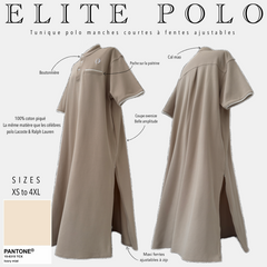 Elite polo tunique polo ivory mist 