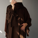 Abaya balqis avec hijab marron