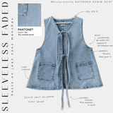 Veste en jean sans manches « FADED SLEEVELESS » - OUMMI BASICS
