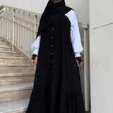 Abaya évasée bi-color « CHARLOTTE DRESS » - OUMMI BASICS