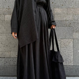 Chemise oversize en lin rayé « LINE SHIRT » - OUMMI BASICS