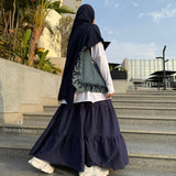 Tote-bag en jean « RUFFLED DENIM » - OUMMI BASICS