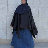 Poncho en lainage drapé oversize « COSY NORDIC WRAP » - OUMMI BASICS