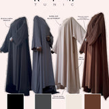 Abaya à fentes manches kimono « KIM TUNIC »- OUMMI BASICS