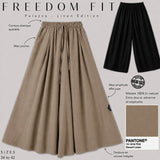 Pantalon palazzo femme en lin "FREEDOM FIT" - OUMMI BASICS