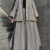 Oversized denim skirt “URBANISTA DENIM SKIRT” - OUMMI BASICS