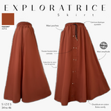 Jupe oversize en gabardine de coton « EXPLORATRICE SKIRT » - OUMMI BASICS