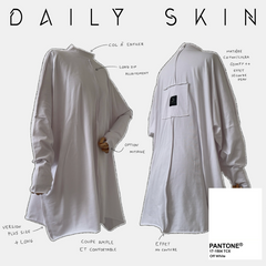 Top oversize effet seconde peau option mitaine « LE DAILY SKIN » - DAILY DRESS