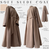 Manteau long en suédine « SOFT SUEDE COAT » - OUMMI BASICS