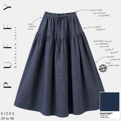 Jupe bouffante froncée "PUFFY GATHERED SKIRT" - OUMMI BASICS