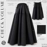 Jupe évolutive ajustable à carreaux « CHECK VOLUME SKIRT » - OUMMI BASICS