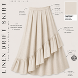 Jupe longue en lin modeste "LINEN DRIFT SKIRT" - OUMMI BASICS