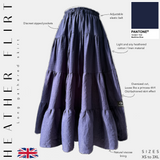 Langer geraffter Rock „HEATHER FLIRT“ – OUMMI BASICS