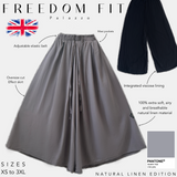 Pantalon palazzo femme en lin "FREEDOM FIT" - OUMMI BASICS