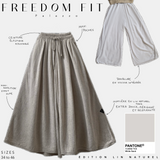 Pantalon palazzo femme en lin "FREEDOM FIT" - OUMMI BASICS