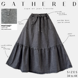 Jupe longue en jean « GATHERED DENIM SKIRT » - OUMMI BASICS